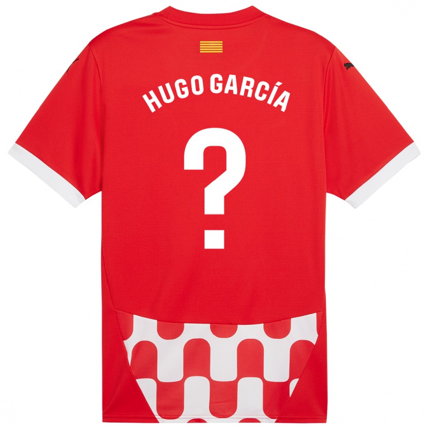 Kinder Fußball Hugo García #0 Rot Weiß Heimtrikot Trikot 2024/25 T-Shirt Luxemburg