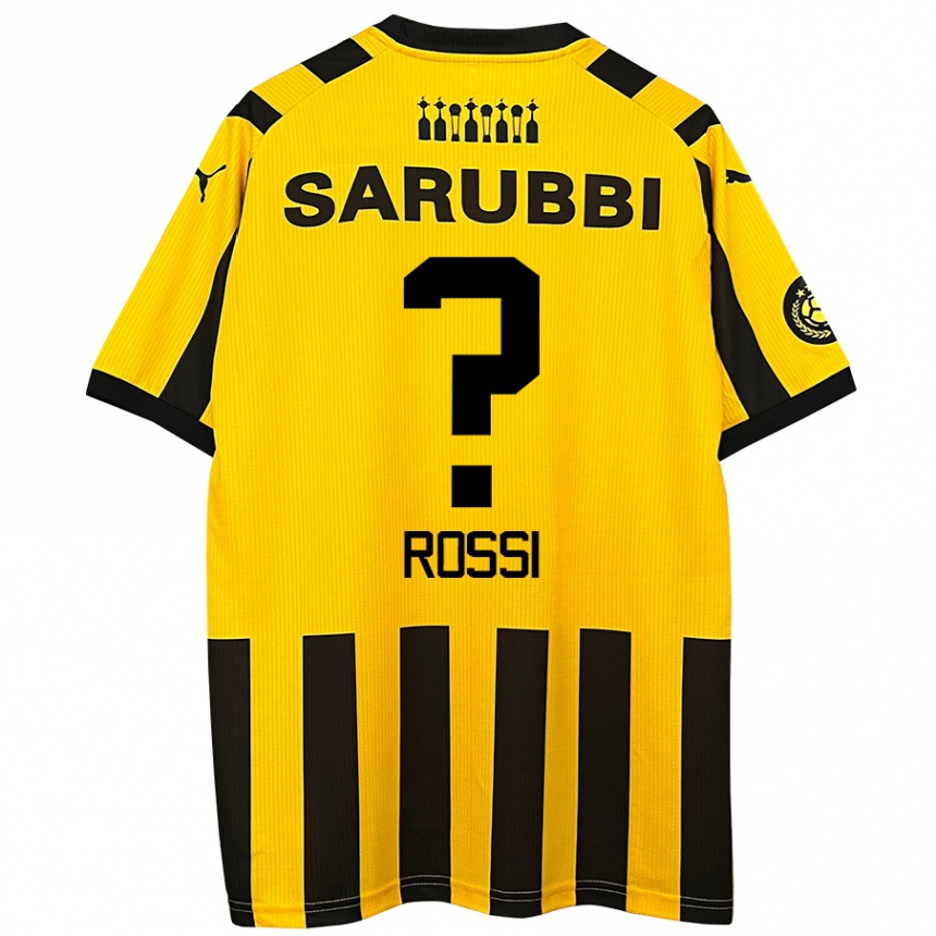 Kinder Fußball Nicolás Rossi #0 Gelb Schwarz Heimtrikot Trikot 2024/25 T-Shirt Luxemburg