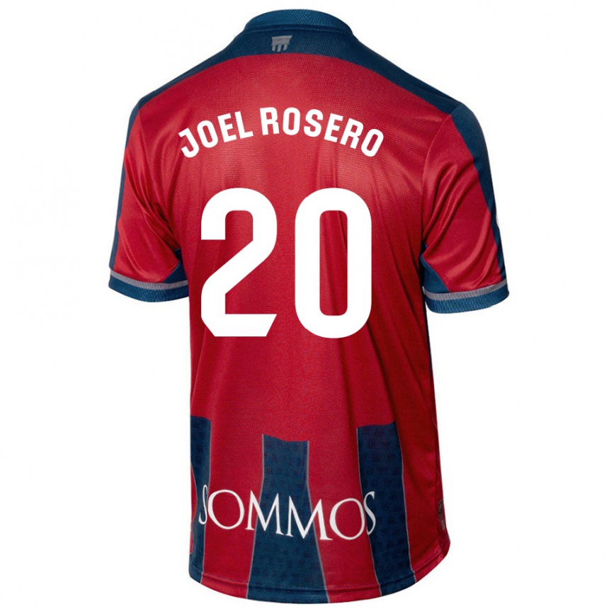 Kinder Fußball Alexis Joel Rosero #20 Rot Blau Heimtrikot Trikot 2024/25 T-Shirt Luxemburg