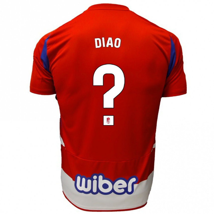 Kinder Fußball Siren Diao #0 Rot Weiß Blau Heimtrikot Trikot 2024/25 T-Shirt Luxemburg