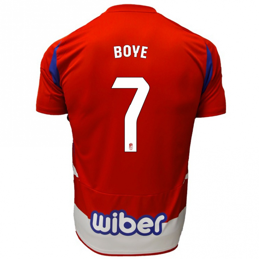 Kinder Fußball Lucas Boyé #7 Rot Weiß Blau Heimtrikot Trikot 2024/25 T-Shirt Luxemburg