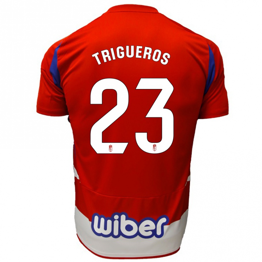 Kinder Fußball Manu Trigueros #23 Rot Weiß Blau Heimtrikot Trikot 2024/25 T-Shirt Luxemburg