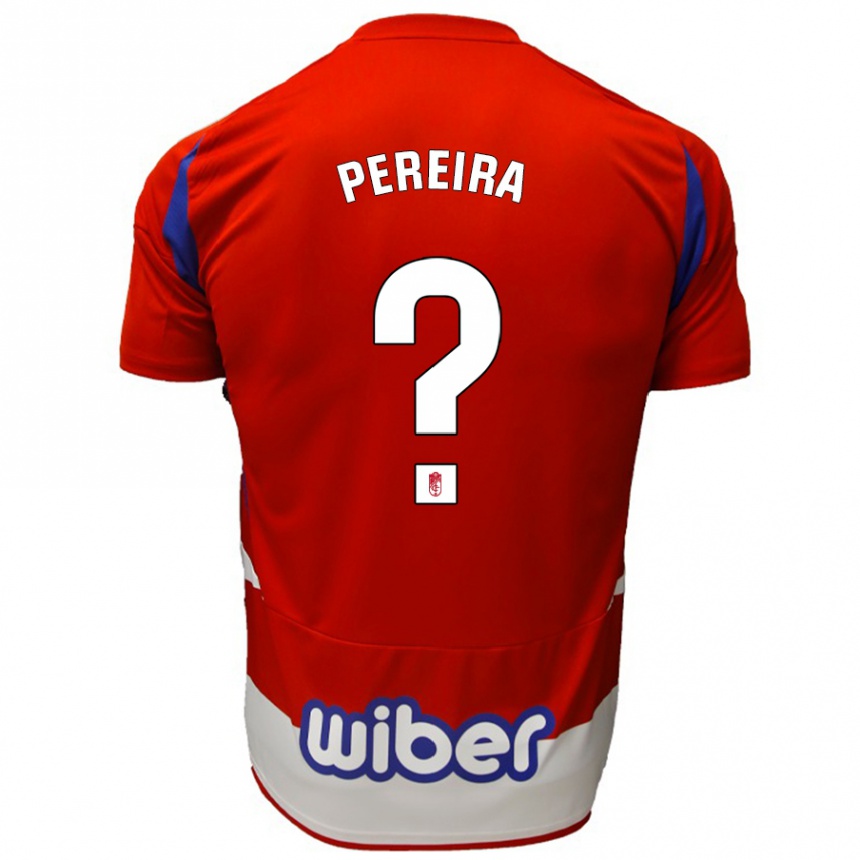 Kinder Fußball João Pereira #0 Rot Weiß Blau Heimtrikot Trikot 2024/25 T-Shirt Luxemburg