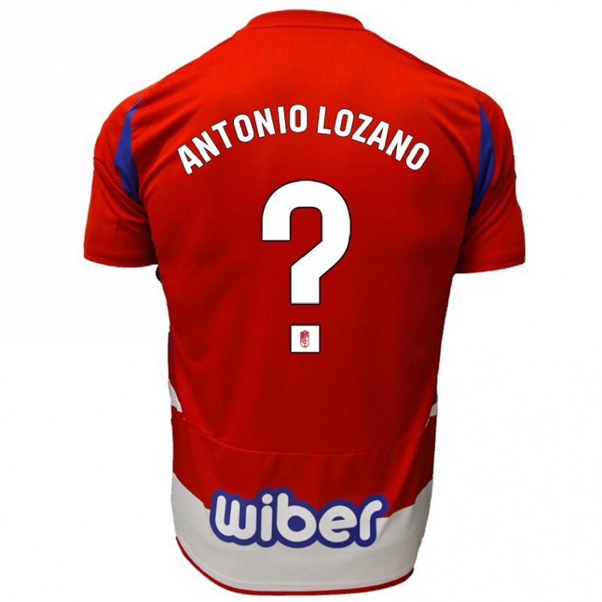 Kinder Fußball José Antonio Lozano #0 Rot Weiß Blau Heimtrikot Trikot 2024/25 T-Shirt Luxemburg