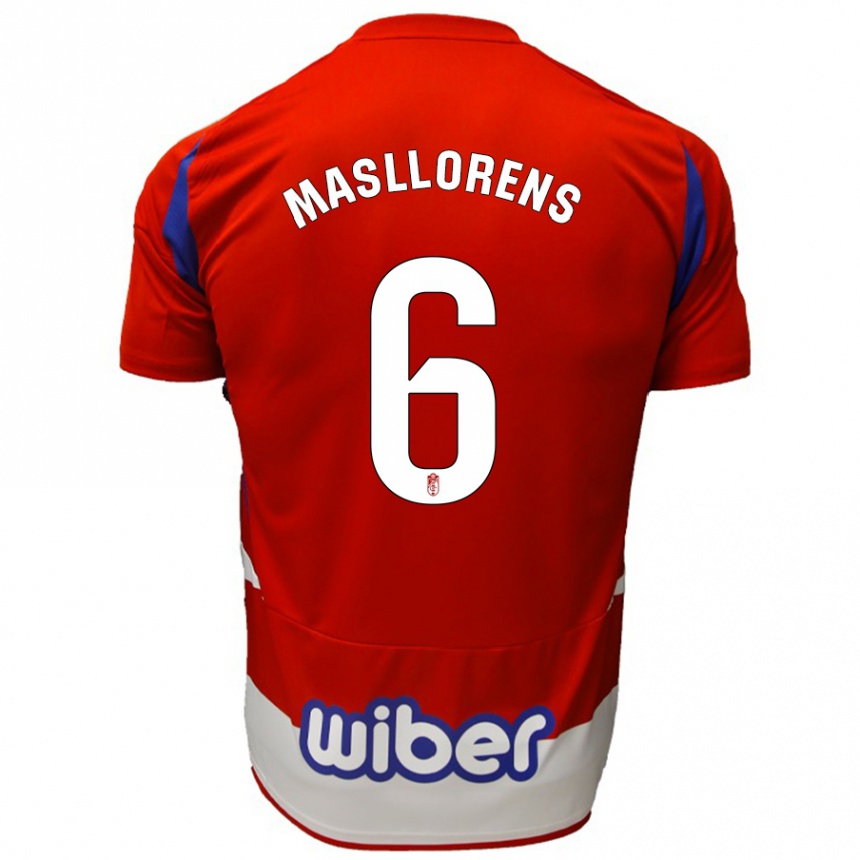 Kinder Fußball José Masllorens #6 Rot Weiß Blau Heimtrikot Trikot 2024/25 T-Shirt Luxemburg