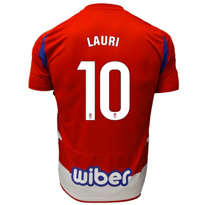 Kinder Fußball Lauri #10 Rot Weiß Blau Heimtrikot Trikot 2024/25 T-Shirt Luxemburg