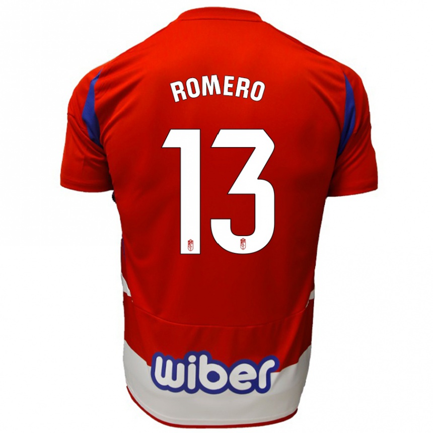 Kinder Fußball Andrea Romero #13 Rot Weiß Blau Heimtrikot Trikot 2024/25 T-Shirt Luxemburg