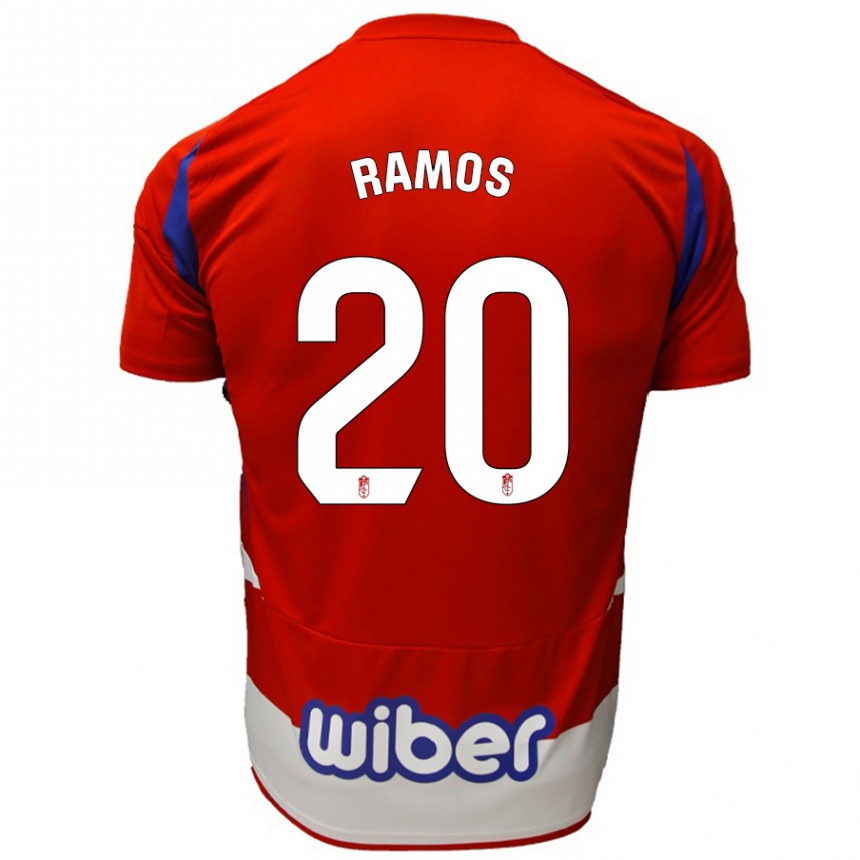 Kinder Fußball Lucía Ramos #20 Rot Weiß Blau Heimtrikot Trikot 2024/25 T-Shirt Luxemburg