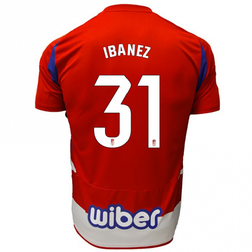 Kinder Fußball Alba Ibáñez #31 Rot Weiß Blau Heimtrikot Trikot 2024/25 T-Shirt Luxemburg