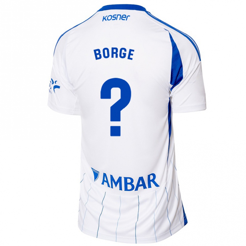 Kinder Fußball Andrés Borge #0 Rot Weiß Heimtrikot Trikot 2024/25 T-Shirt Luxemburg