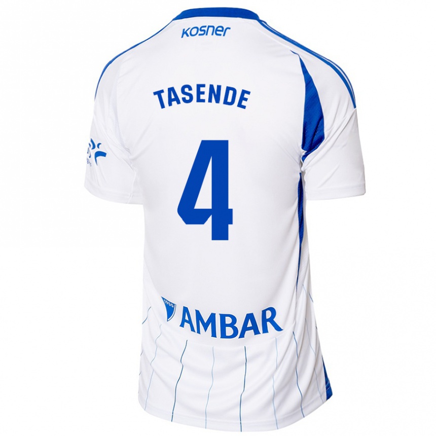 Kinder Fußball Dani Tasende #4 Rot Weiß Heimtrikot Trikot 2024/25 T-Shirt Luxemburg