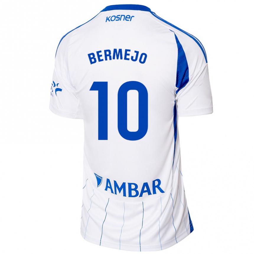 Kinder Fußball Sergio Bermejo #10 Rot Weiß Heimtrikot Trikot 2024/25 T-Shirt Luxemburg