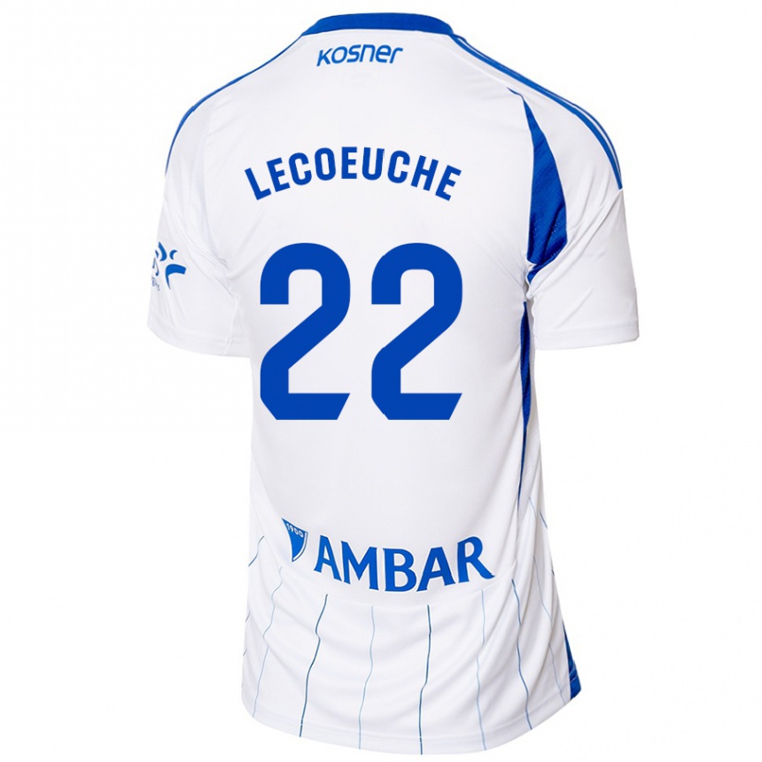 Kinder Fußball Quentin Lecoeuche #22 Rot Weiß Heimtrikot Trikot 2024/25 T-Shirt Luxemburg