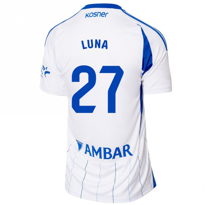 Kinder Fußball Marcos Luna #27 Rot Weiß Heimtrikot Trikot 2024/25 T-Shirt Luxemburg