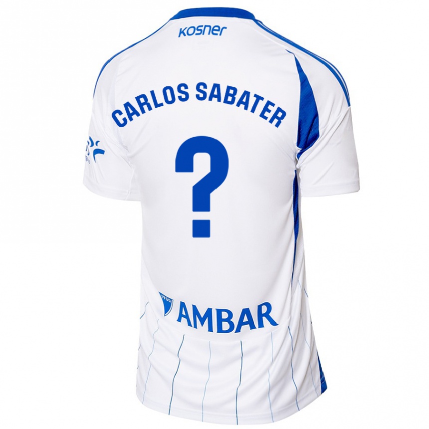 Kinder Fußball Juan Carlos Sabater #0 Rot Weiß Heimtrikot Trikot 2024/25 T-Shirt Luxemburg