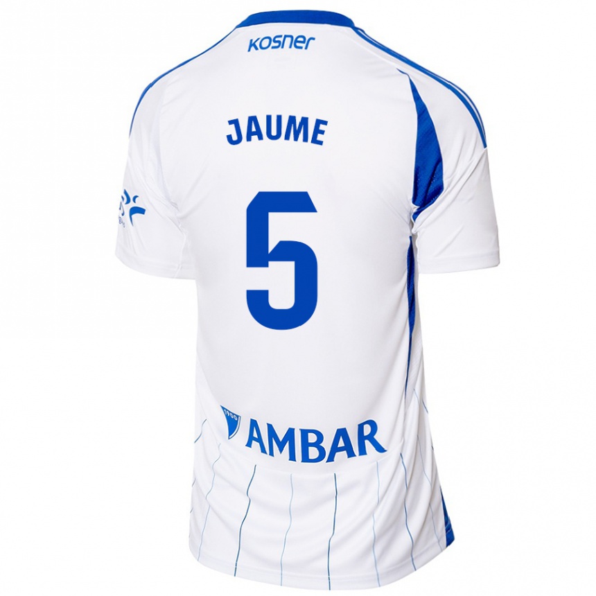 Kinder Fußball Jaume Grau #5 Rot Weiß Heimtrikot Trikot 2024/25 T-Shirt Luxemburg