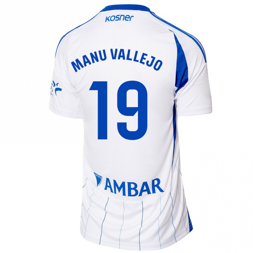 Kinder Fußball Manu Vallejo #19 Rot Weiß Heimtrikot Trikot 2024/25 T-Shirt Luxemburg