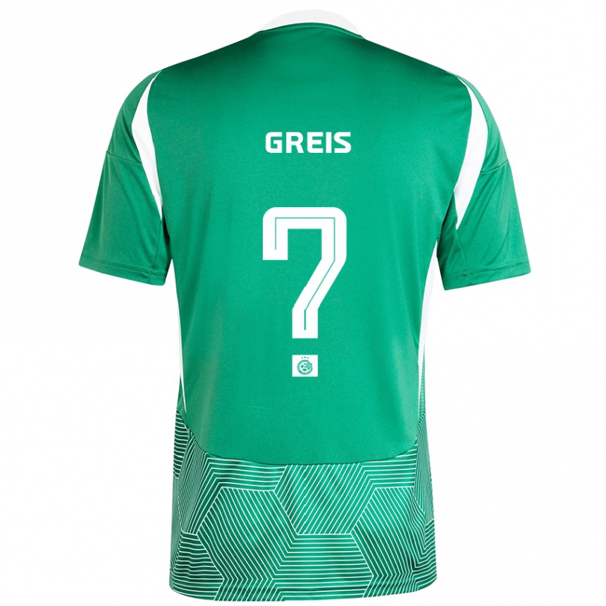 Kinder Fußball Nitai Greis #0 Grün Weiß Heimtrikot Trikot 2024/25 T-Shirt Luxemburg