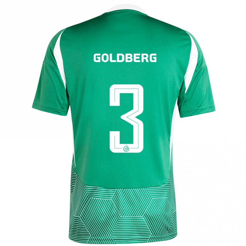 Kinder Fußball Shon Goldberg #3 Grün Weiß Heimtrikot Trikot 2024/25 T-Shirt Luxemburg