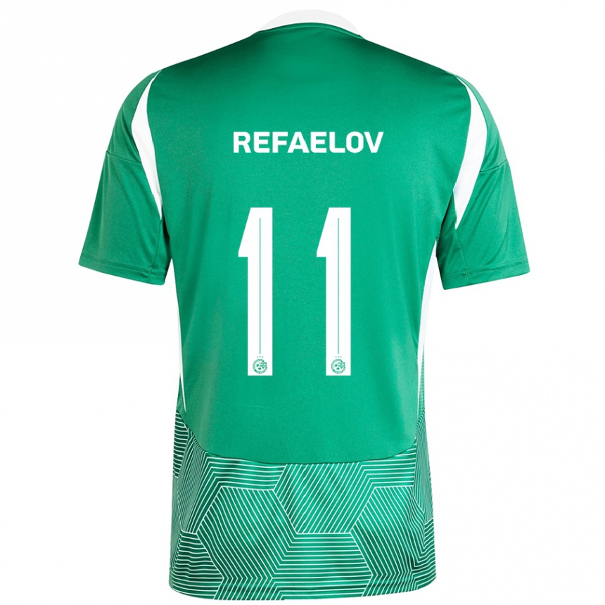 Kinder Fußball Lior Refaelov #11 Grün Weiß Heimtrikot Trikot 2024/25 T-Shirt Luxemburg