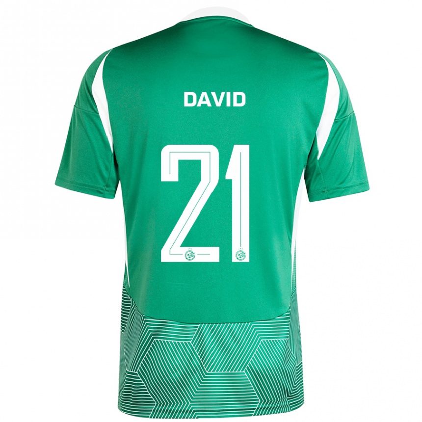 Kinder Fußball Dean David #21 Grün Weiß Heimtrikot Trikot 2024/25 T-Shirt Luxemburg