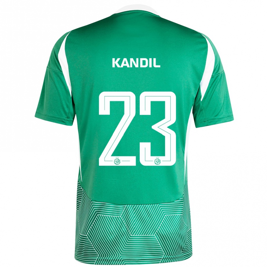 Kinder Fußball Maor Kandil #23 Grün Weiß Heimtrikot Trikot 2024/25 T-Shirt Luxemburg