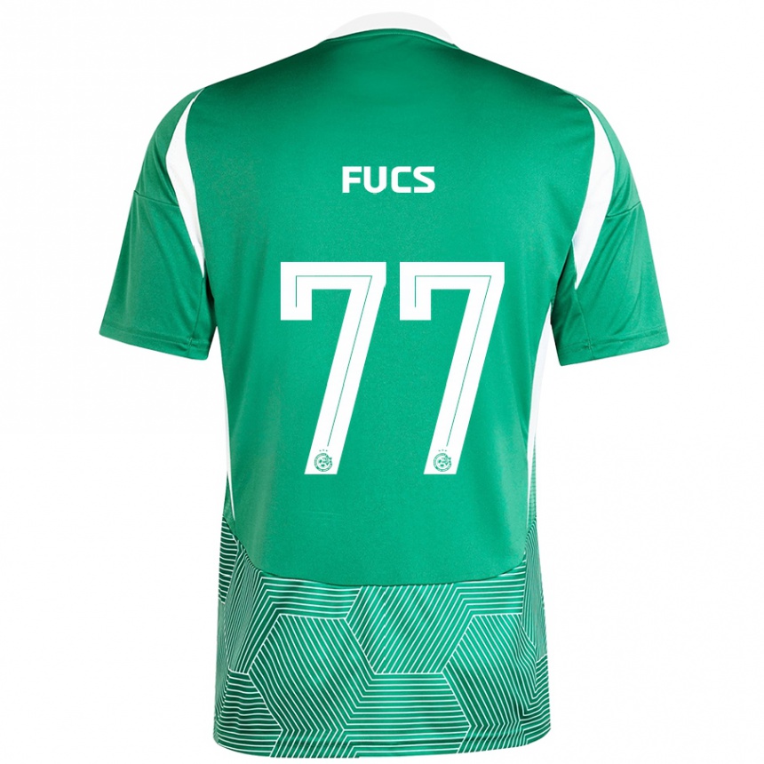 Kinder Fußball Roee Fucs #77 Grün Weiß Heimtrikot Trikot 2024/25 T-Shirt Luxemburg