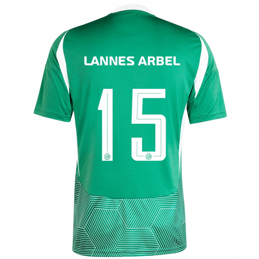 Kinder Fußball Tomer Lannes Arbel #15 Grün Weiß Heimtrikot Trikot 2024/25 T-Shirt Luxemburg