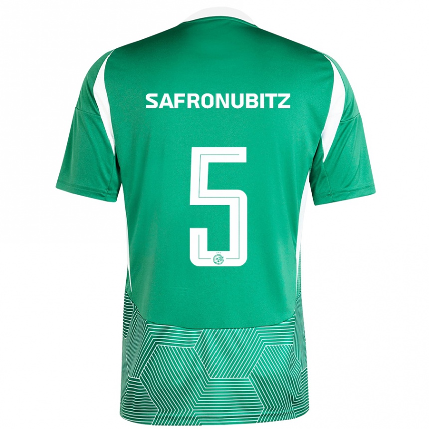 Kinder Fußball Dan Safronubitz #5 Grün Weiß Heimtrikot Trikot 2024/25 T-Shirt Luxemburg