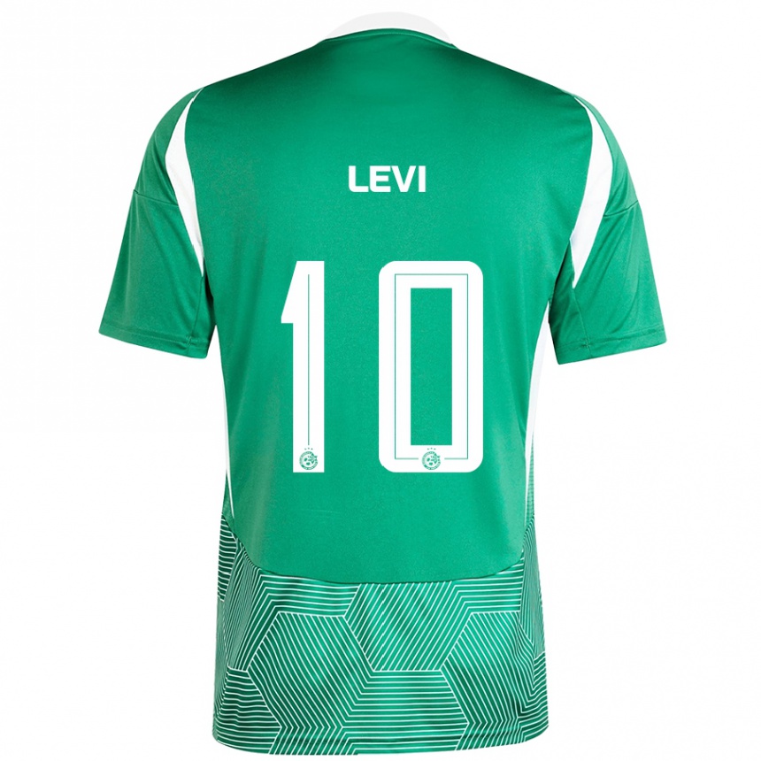 Kinder Fußball Yarin Levi #10 Grün Weiß Heimtrikot Trikot 2024/25 T-Shirt Luxemburg