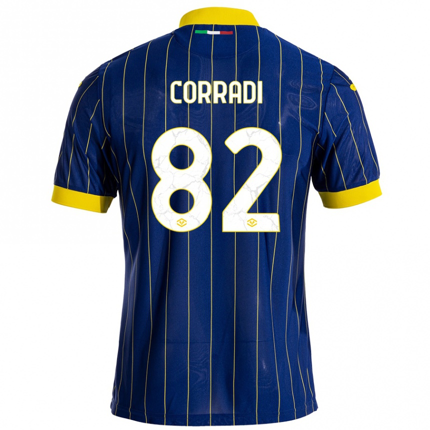 Kinder Fußball Christian Corradi #82 Blau Gelb Heimtrikot Trikot 2024/25 T-Shirt Luxemburg