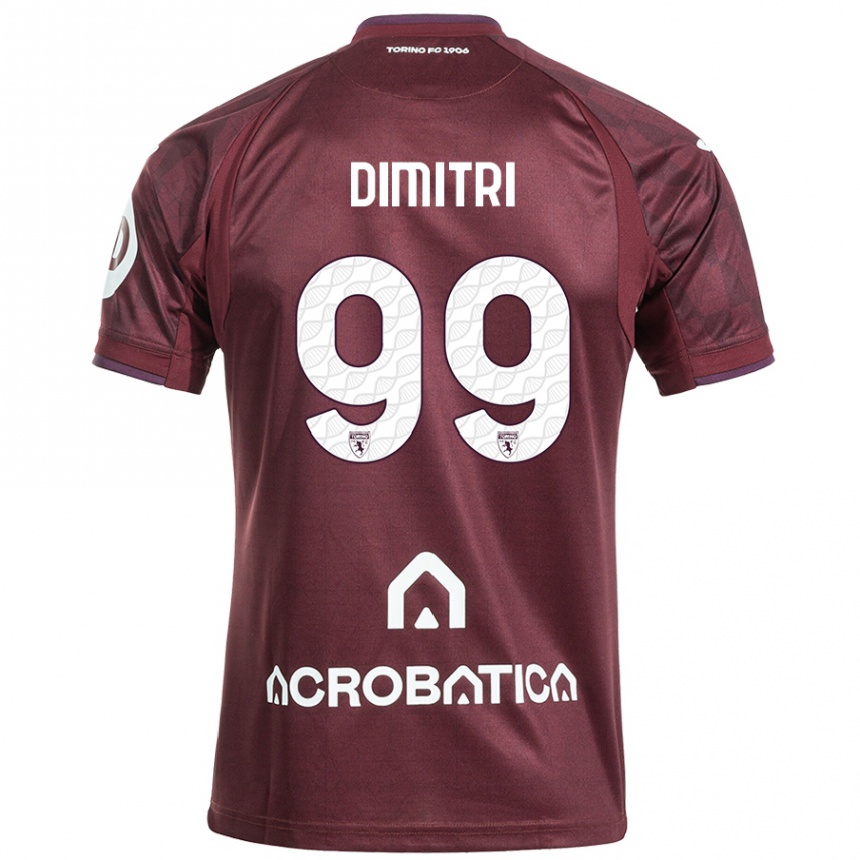 Kinder Fußball Matteo Dimitri #99 Kastanienbraun Weiß Heimtrikot Trikot 2024/25 T-Shirt Luxemburg