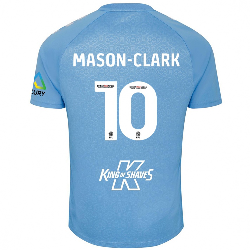 Kinder Fußball Ephron Mason-Clark #10 Blau Weiß Heimtrikot Trikot 2024/25 T-Shirt Luxemburg