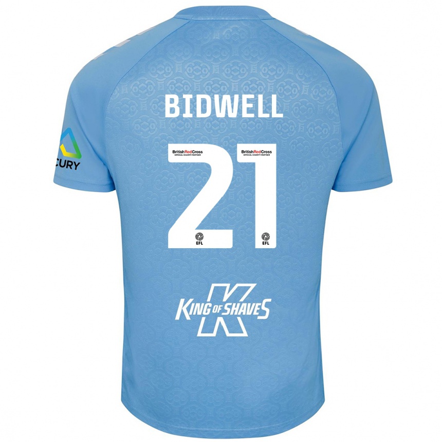 Kinder Fußball Jake Bidwell #21 Blau Weiß Heimtrikot Trikot 2024/25 T-Shirt Luxemburg