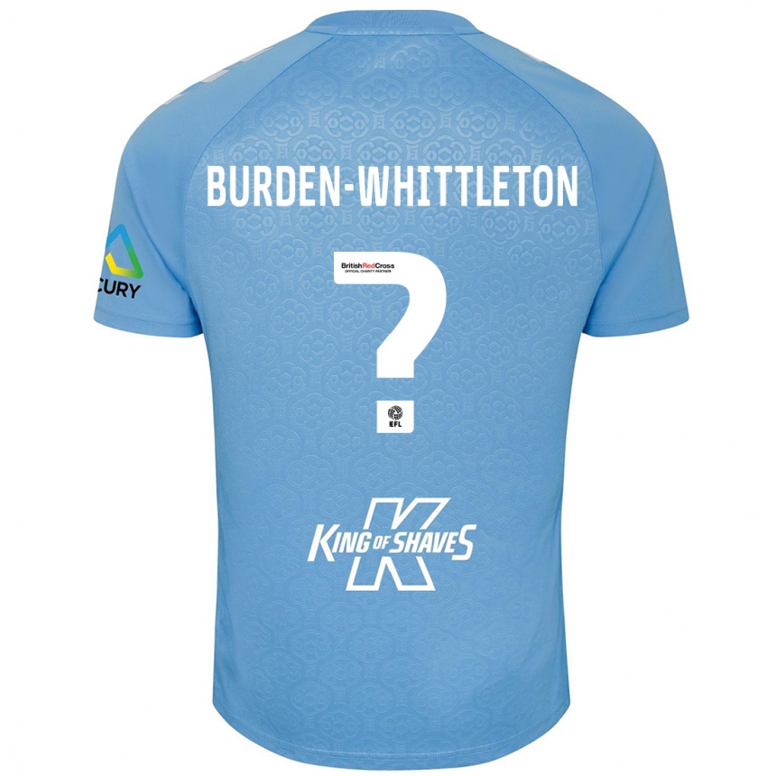 Kinder Fußball Charlie Burden-Whittleton #0 Blau Weiß Heimtrikot Trikot 2024/25 T-Shirt Luxemburg