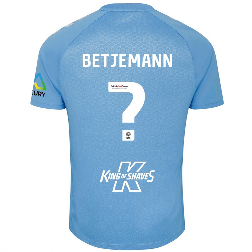 Kinder Fußball Elliot Betjemann #0 Blau Weiß Heimtrikot Trikot 2024/25 T-Shirt Luxemburg