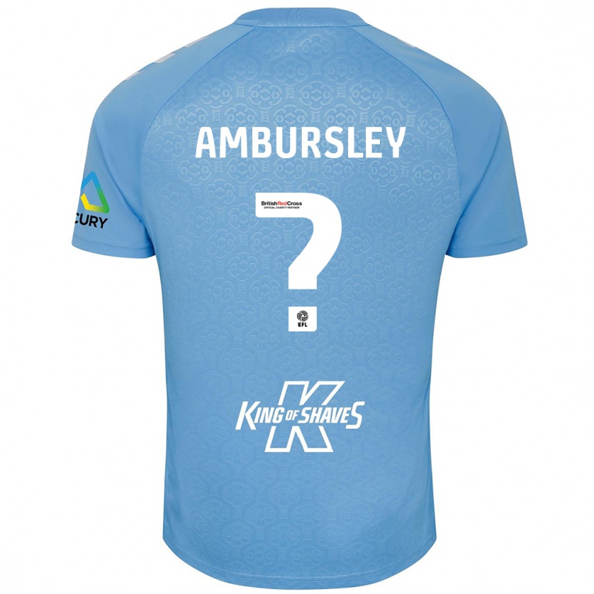 Kinder Fußball Conrad Ambursley #0 Blau Weiß Heimtrikot Trikot 2024/25 T-Shirt Luxemburg