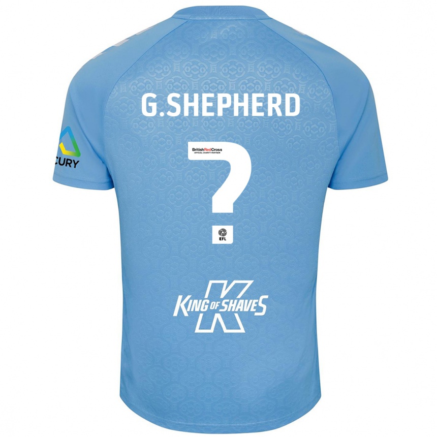 Kinder Fußball George Shepherd #0 Blau Weiß Heimtrikot Trikot 2024/25 T-Shirt Luxemburg