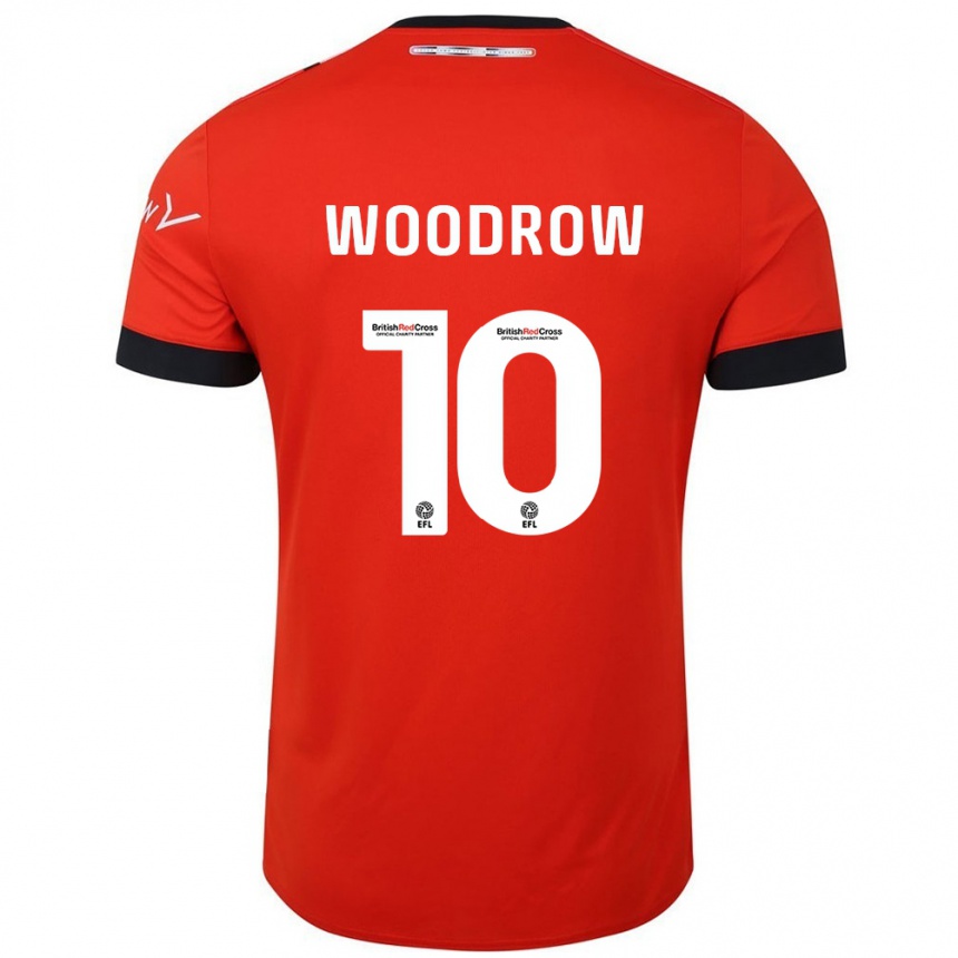 Kinder Fußball Cauley Woodrow #10 Orange Schwarz Heimtrikot Trikot 2024/25 T-Shirt Luxemburg