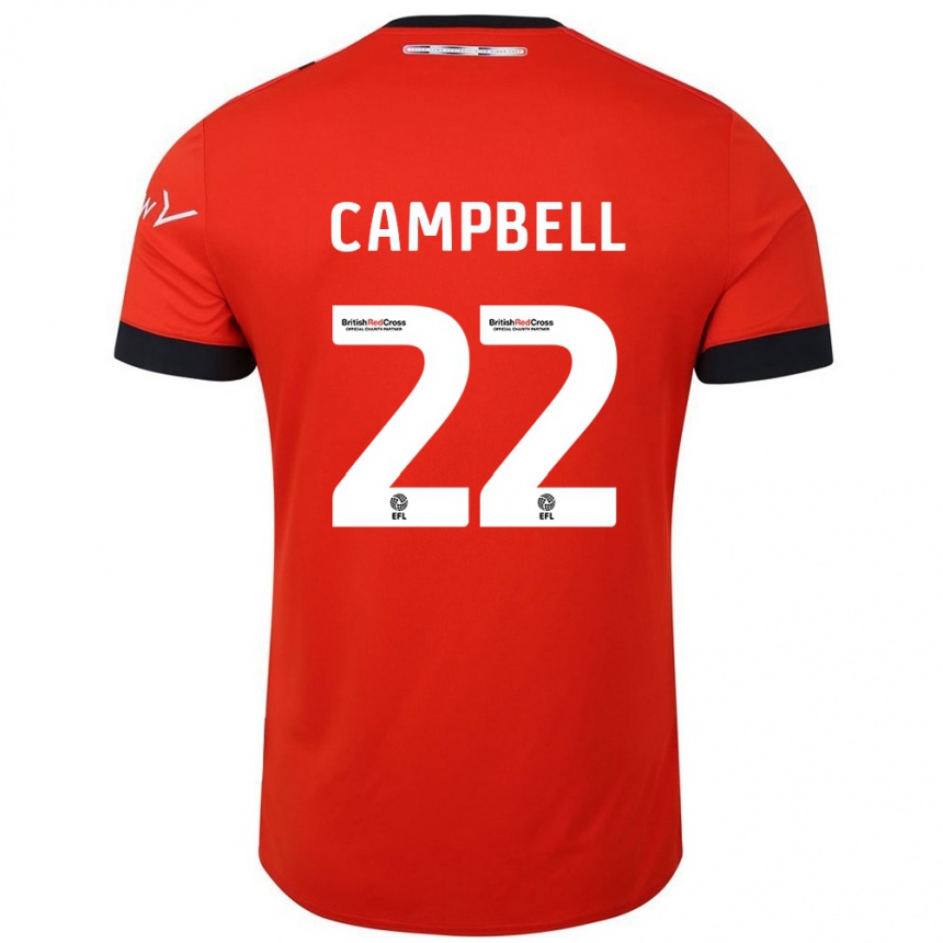 Kinder Fußball Allan Campbell #22 Orange Schwarz Heimtrikot Trikot 2024/25 T-Shirt Luxemburg