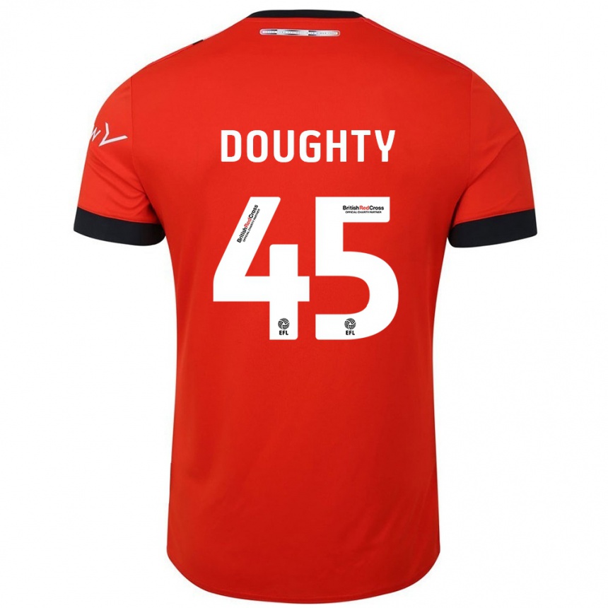 Kinder Fußball Alfie Doughty #45 Orange Schwarz Heimtrikot Trikot 2024/25 T-Shirt Luxemburg