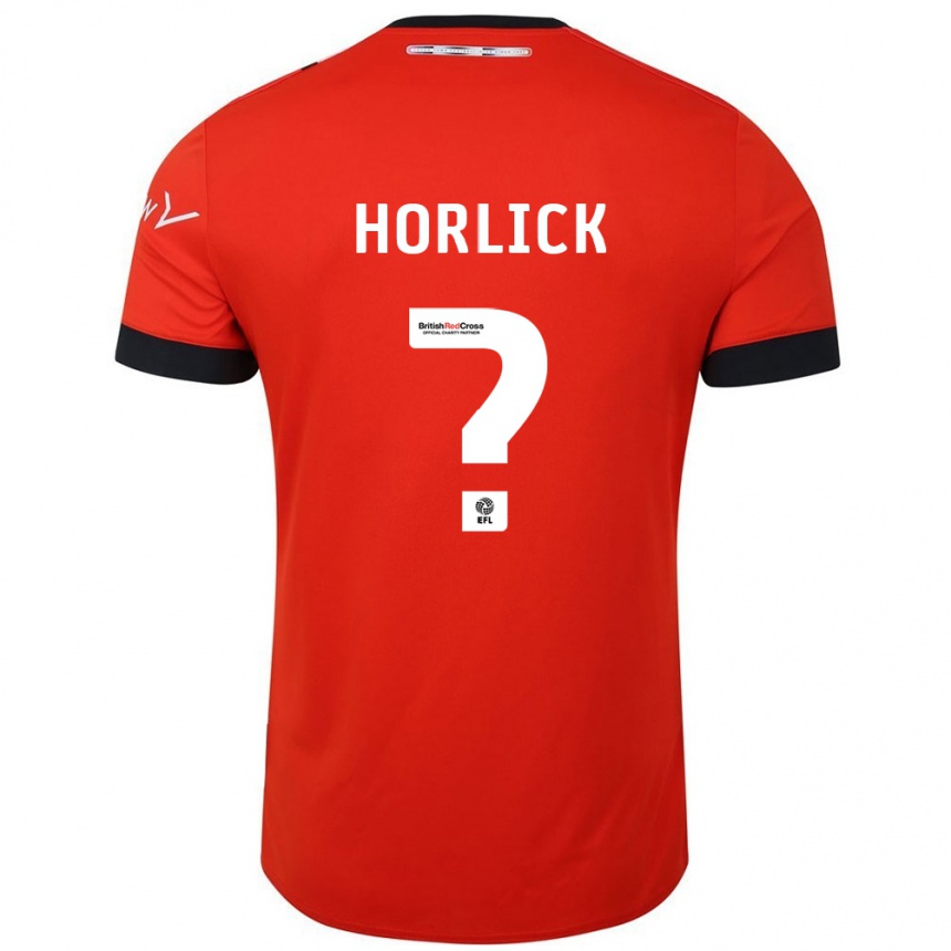 Kinder Fußball Jameson Horlick #0 Orange Schwarz Heimtrikot Trikot 2024/25 T-Shirt Luxemburg