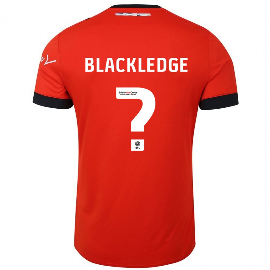 Kinder Fußball Henry Blackledge #0 Orange Schwarz Heimtrikot Trikot 2024/25 T-Shirt Luxemburg