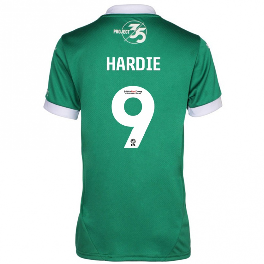 Kinder Fußball Ryan Hardie #9 Grün Weiß Heimtrikot Trikot 2024/25 T-Shirt Luxemburg