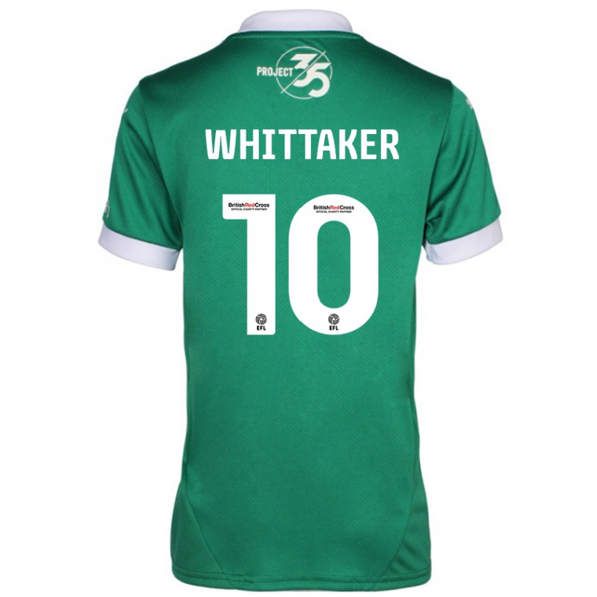 Kinder Fußball Morgan Whittaker #10 Grün Weiß Heimtrikot Trikot 2024/25 T-Shirt Luxemburg