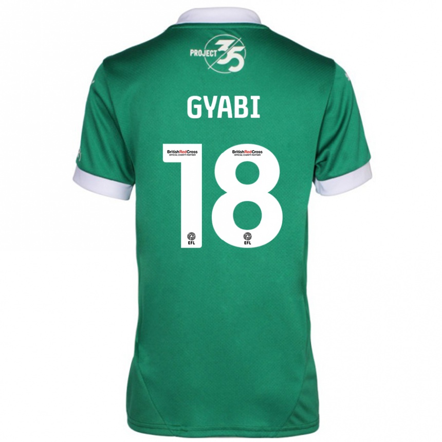 Kinder Fußball Darko Gyabi #18 Grün Weiß Heimtrikot Trikot 2024/25 T-Shirt Luxemburg