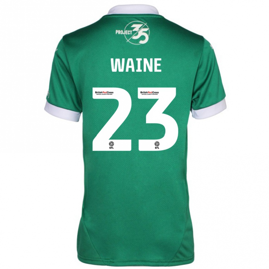 Kinder Fußball Ben Waine #23 Grün Weiß Heimtrikot Trikot 2024/25 T-Shirt Luxemburg