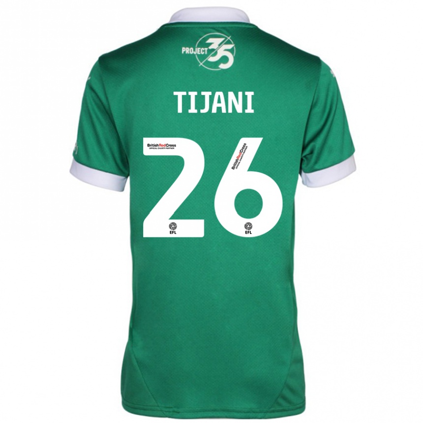 Kinder Fußball Muhamed Tijani #26 Grün Weiß Heimtrikot Trikot 2024/25 T-Shirt Luxemburg