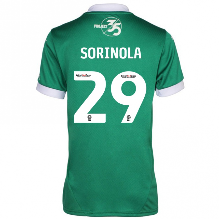 Kinder Fußball Matthew Sorinola #29 Grün Weiß Heimtrikot Trikot 2024/25 T-Shirt Luxemburg