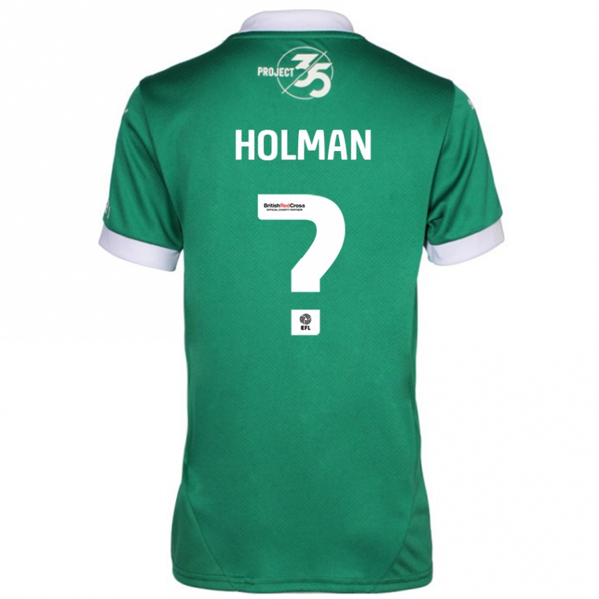 Kinder Fußball Daniel Holman #0 Grün Weiß Heimtrikot Trikot 2024/25 T-Shirt Luxemburg